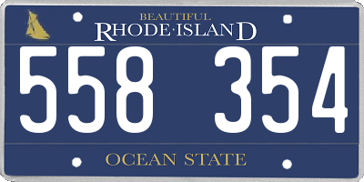 RI license plate 558354