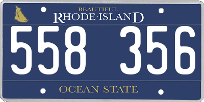 RI license plate 558356