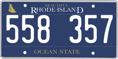 RI license plate 558357