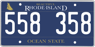 RI license plate 558358