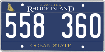RI license plate 558360