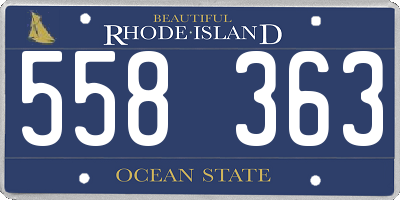 RI license plate 558363