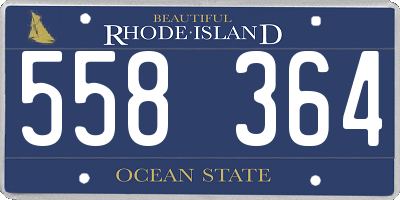 RI license plate 558364