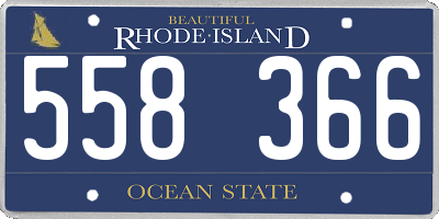 RI license plate 558366