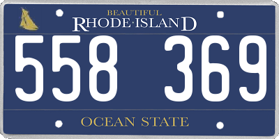 RI license plate 558369