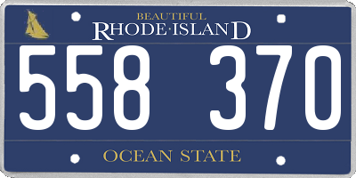 RI license plate 558370