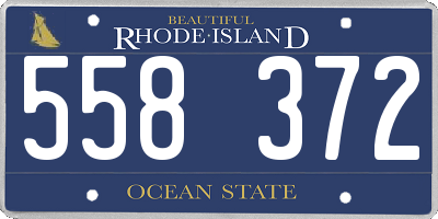 RI license plate 558372