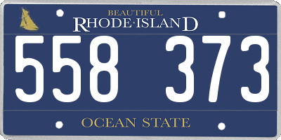 RI license plate 558373