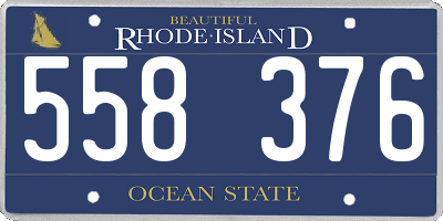 RI license plate 558376
