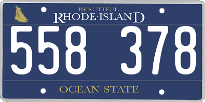 RI license plate 558378