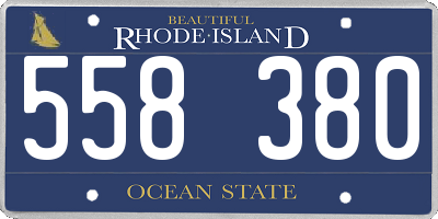 RI license plate 558380