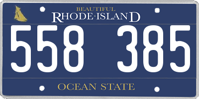 RI license plate 558385
