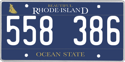 RI license plate 558386
