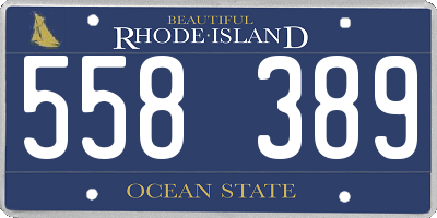 RI license plate 558389