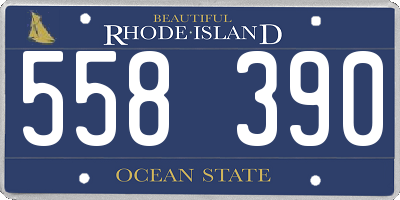 RI license plate 558390