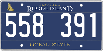RI license plate 558391