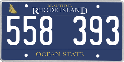 RI license plate 558393