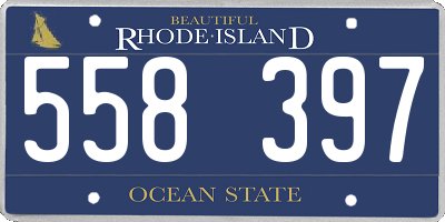 RI license plate 558397
