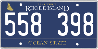 RI license plate 558398