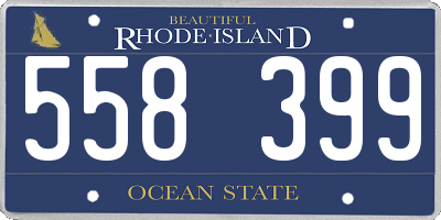 RI license plate 558399