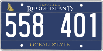 RI license plate 558401