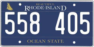 RI license plate 558405