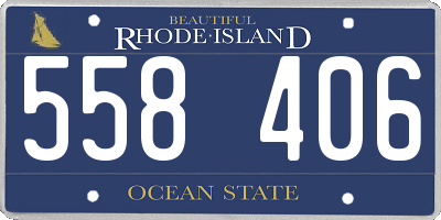 RI license plate 558406