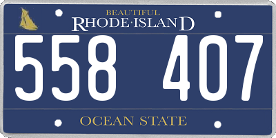 RI license plate 558407