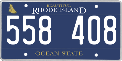RI license plate 558408