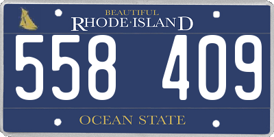 RI license plate 558409