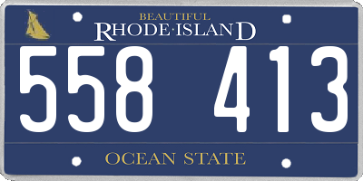 RI license plate 558413