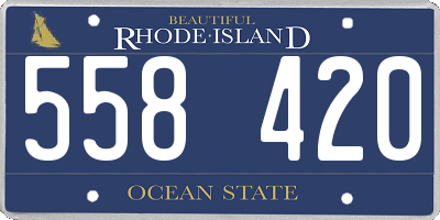RI license plate 558420