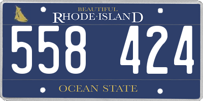 RI license plate 558424