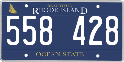 RI license plate 558428