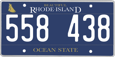 RI license plate 558438