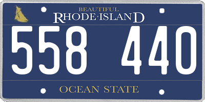 RI license plate 558440