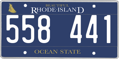 RI license plate 558441
