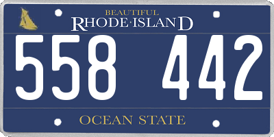 RI license plate 558442