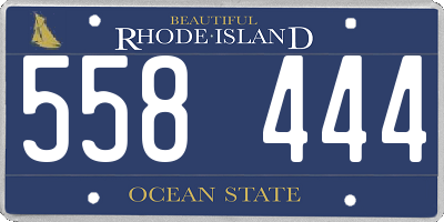 RI license plate 558444
