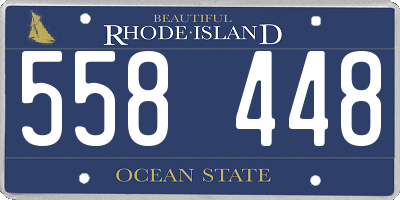 RI license plate 558448