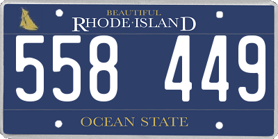 RI license plate 558449