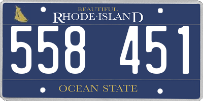 RI license plate 558451