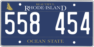 RI license plate 558454