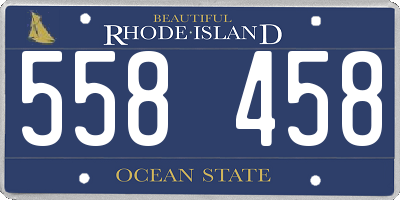 RI license plate 558458