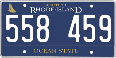 RI license plate 558459