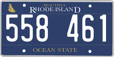 RI license plate 558461