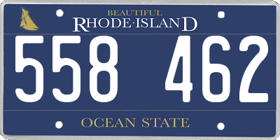 RI license plate 558462