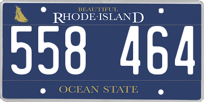 RI license plate 558464