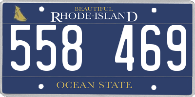 RI license plate 558469