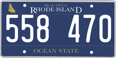 RI license plate 558470